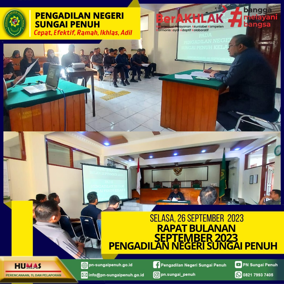Rapat Bulanan Bulan September